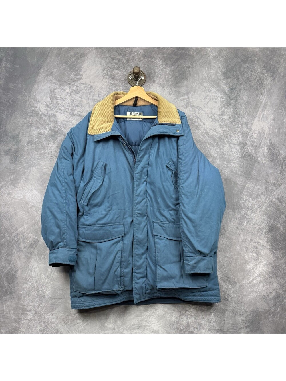Vintage LL Bean Timberline Parka Goose Down Large  USA Corduroy Collar